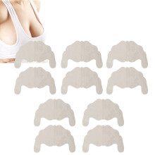 Damen Einmalige Spitzen-U-förmige BH-Nippelabdeckungen, 5 Paare, Khaki