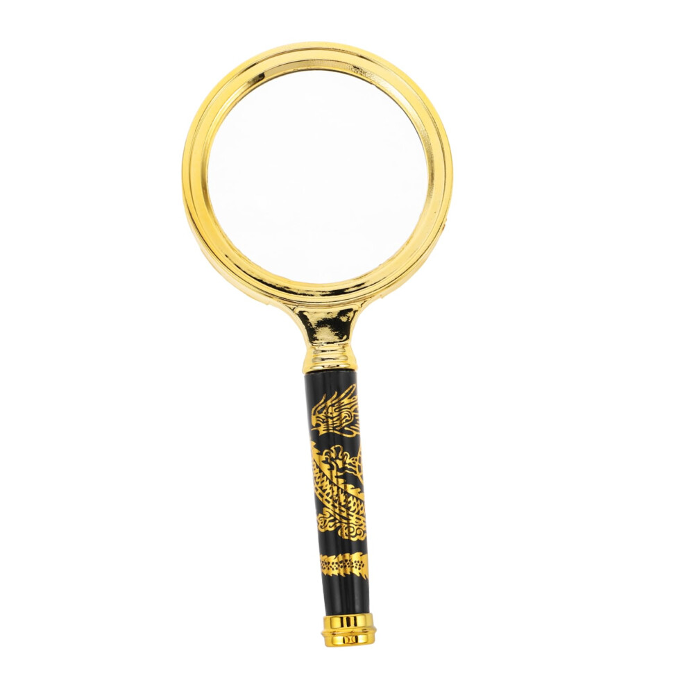 Magnifying Glass: Decorative Reading Magnifier in Vintage Pattern Retro Style, Vintage  For Elderly People, 70 mm