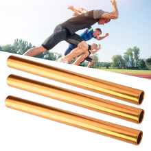 3pcs Aluminum Alloy Track & Field Relay Baton, Orange, 29cm