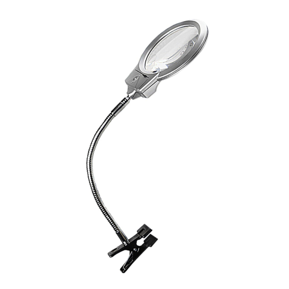 1 x LED Lamp Desktop Magnifying Glass with Clamp Magnification Flexible Application for Crafts and Repairs Energy Saving Vision Distortion