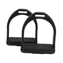 Pack of 2 NonSlip Plastic Stirrups for Western Saddles, Padded WearResistant Stirrup Accessories, Black.