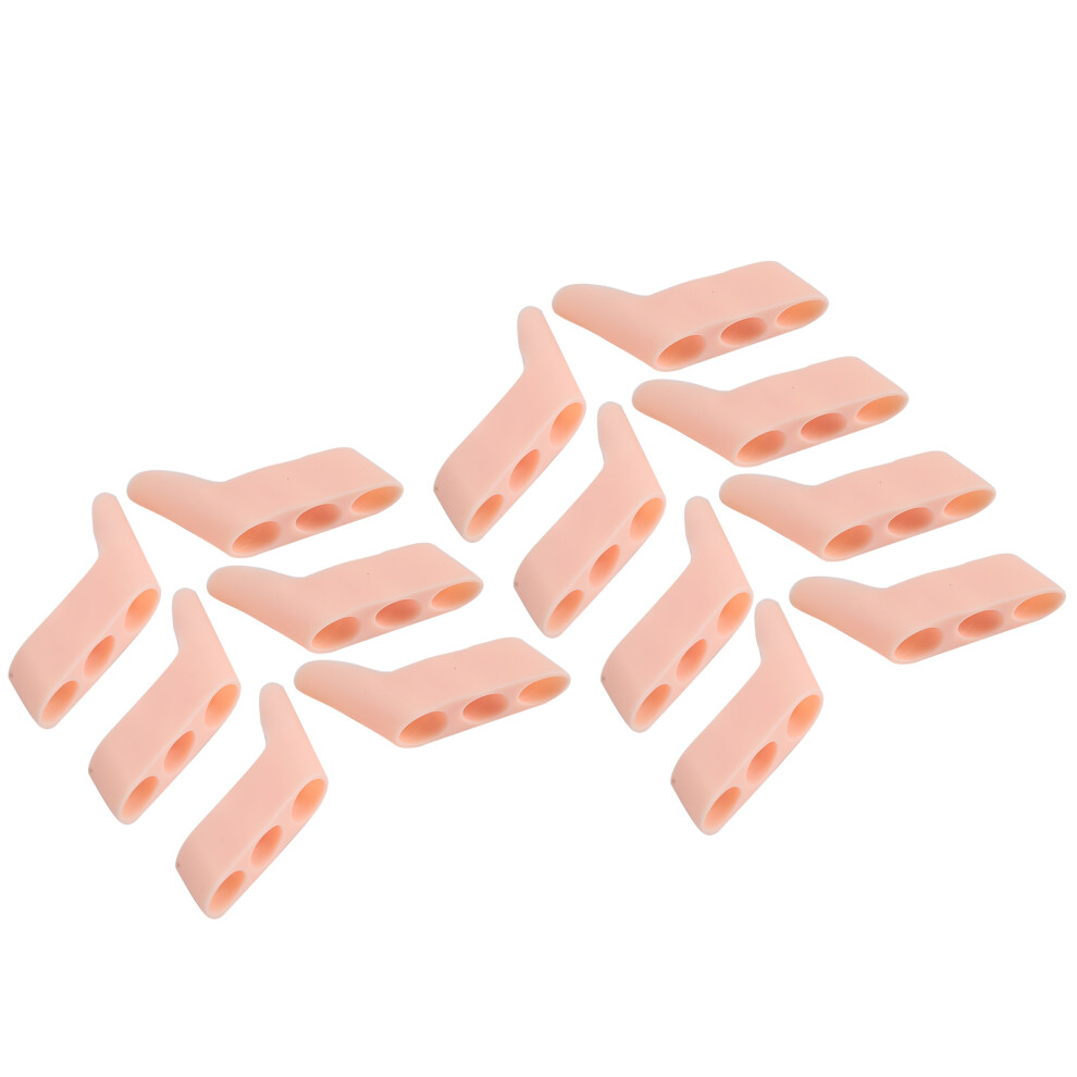 7 Pairs SEBS Toe Separators for Hallux Valgus, Bright Skin Color