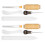 Sewing Awl Tool for Leathercraft Bookbinding, Large Eye Needles Waxed Thread Bone Folder Creaser Kit, Hand Book Binding Starter Tools Set with 4