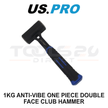 US PRO Tools 1kg Anti-Vibe One Piece Double Face Club Hammer 4625