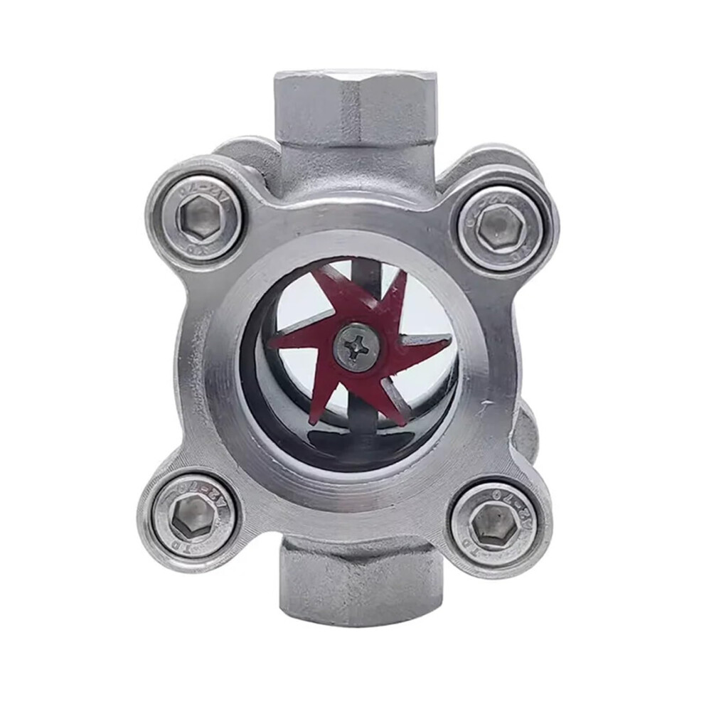 3/4' Bsp Female 304 Stainless Steel Plumshaped Window Sight Glass Water Flow Indicator 9199774595148