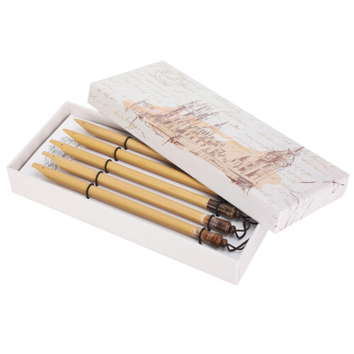 Natural Bamboo Dip Pen Set: 5Pcs for Drawing Writing Calligraphy 1