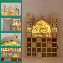 Holz-Gebets-Adventskalender Ramadan 2022 Eid 30-Tage-Countdown-Dekorationen