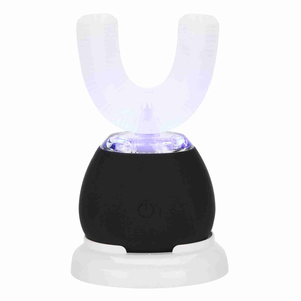 Black U Shape Ultrasonic Electric Toothbrush Brightening For Kids & Adults