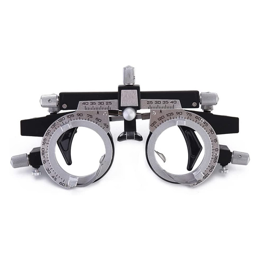 Optical Trial Lens Frame, Adjustable, Vision Test Glasses, Optometry Frame with PD 4880mm Adjustment and Button, Optometry Lens Frame, Text Optician.