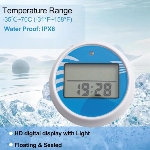 Waterproof Floating Ice Bath Thermometer Timer IP67 Digital Temperature Readings For Cold Water Therapy 2