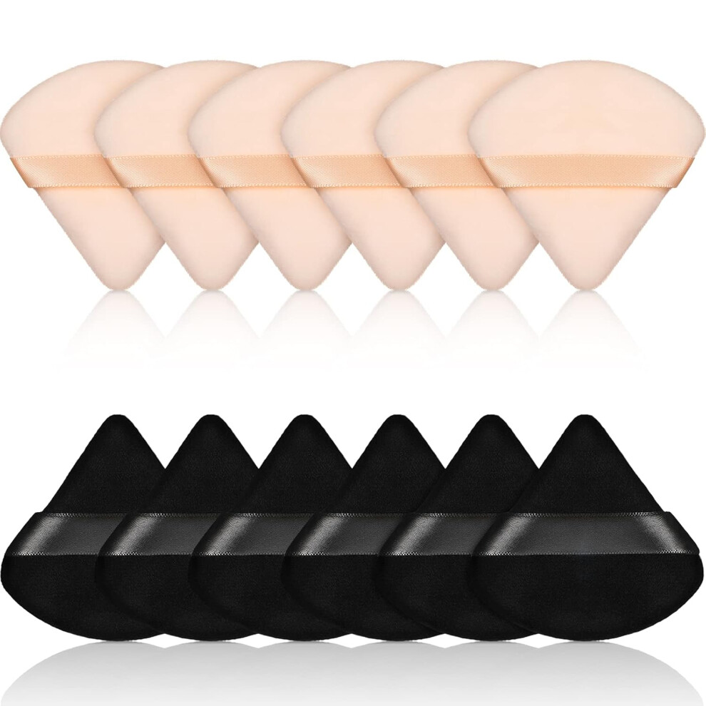 Triangle And Circle Style Makeup Puff, Velour Cosmetic Blender For Versatile Application, Convenient Finger Strap Ensures Secure Grip, Suitable For A