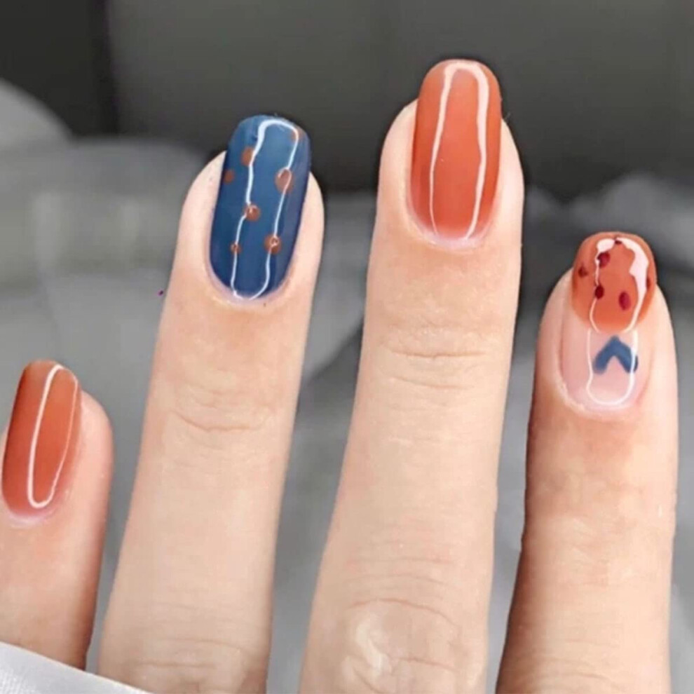 Semi Cured Gel Press On Nails, With Almond Clear Tips And Salon-Like Finish, Comfortable Fit For Various Occasions Including Dance Parties, Weekend T