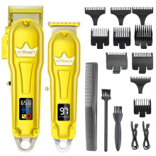 Professionele haartrimmer voor mannen, elektrische professionele haartrimmer met laag geluidsniveau en T-vormig mes zonder opening, superfijne snede