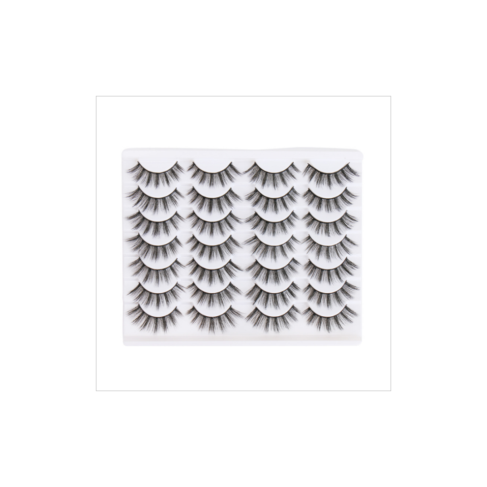 Lightweight Soft False Eyelashes with Soft & Easy to Apply Design, Fluffy False Lashes for Daily Wear, Handmade Fake Eyelashes with Natural Look, Cru