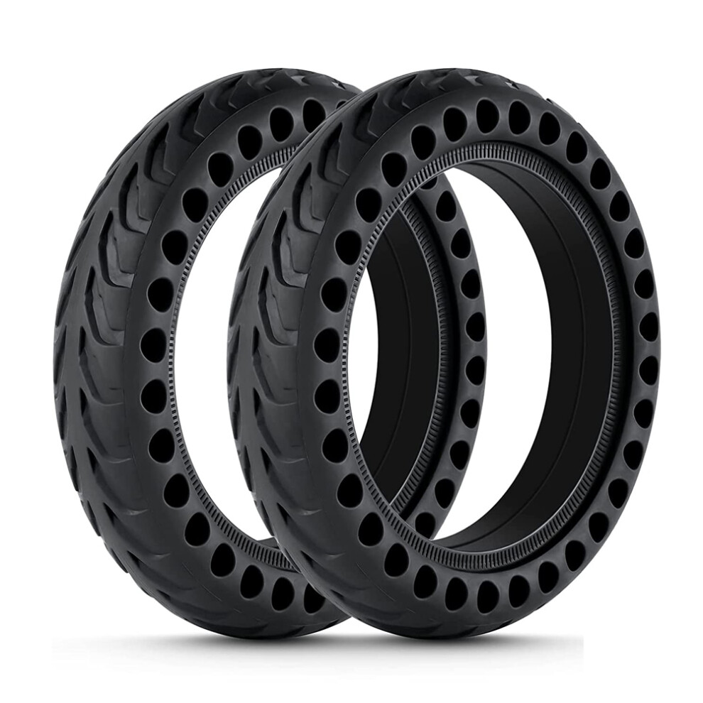 Compatibile Electric Scooter Tires, Solid Rubber 8.5 Inch Upgrade, No Inflation Required, Heat-Resistant, Scratch-Resistant, Puncture-Proof Honeycomb