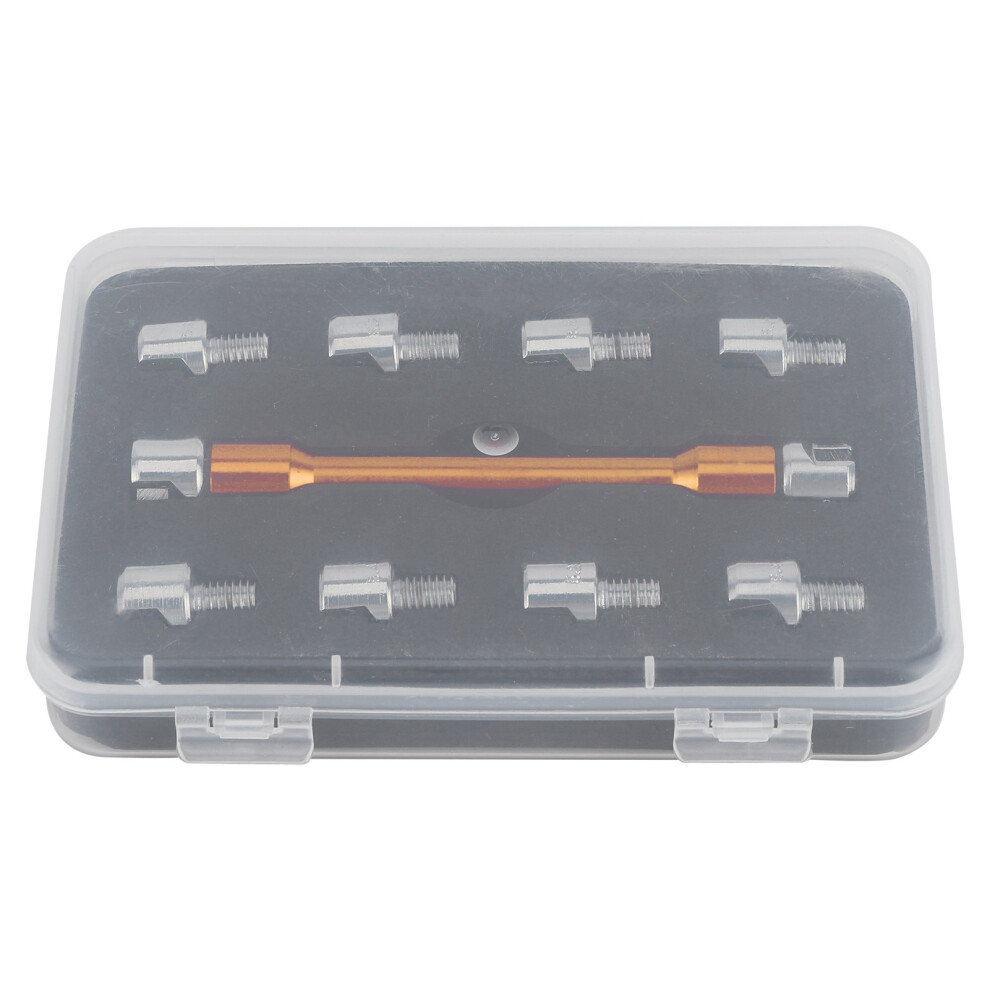 Cnc Motorbike Spoke Wrench Set With Interchangeable Tips Gold 8011379386246