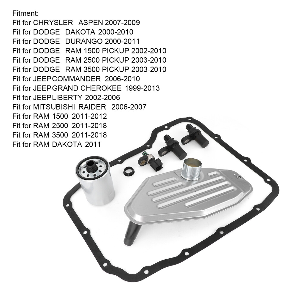 Transmission Oil Filter Gasket & Speed Sensor Kit For 45Rfe 68Rfe 545Rfe 5031379386513