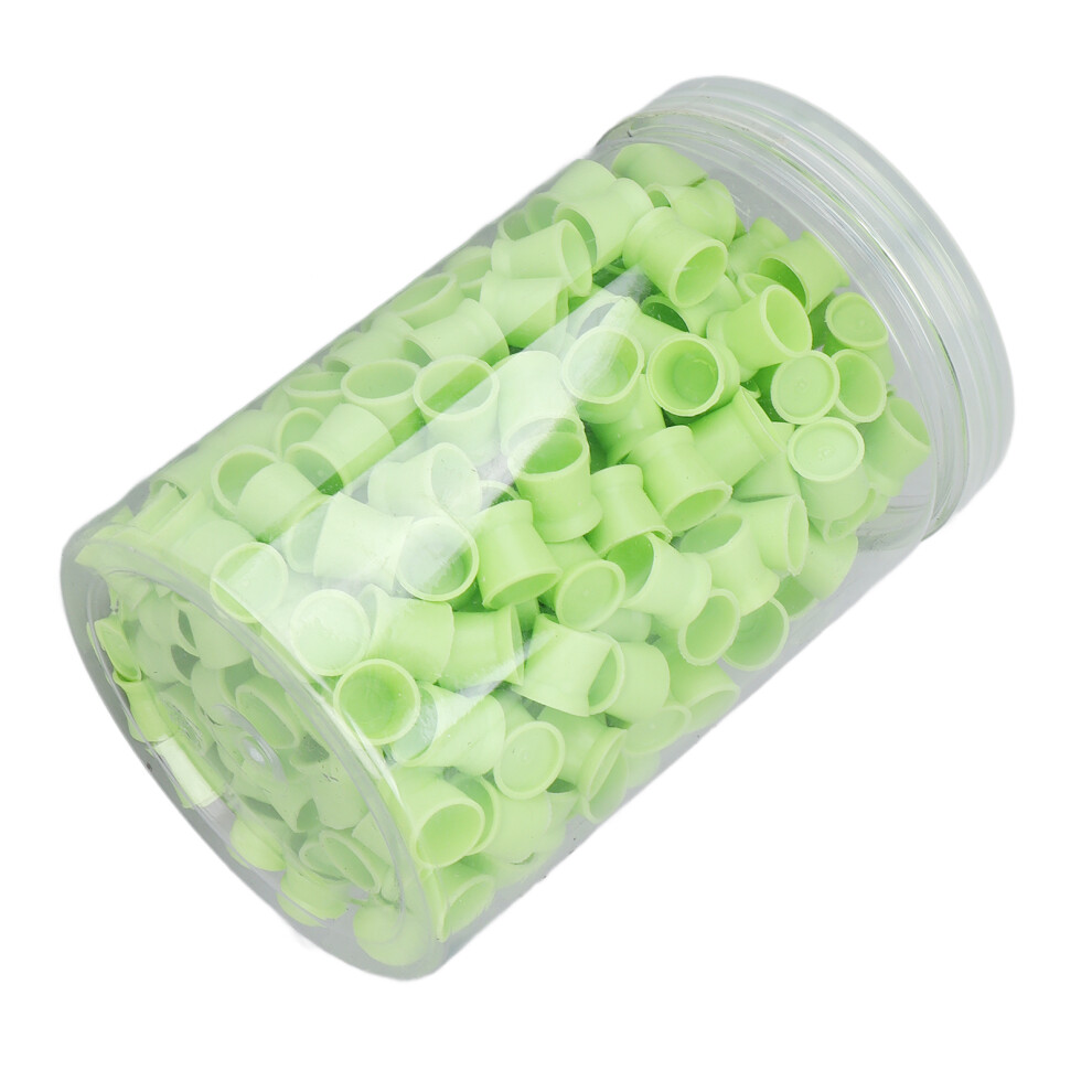 Green 300Pcs Food Grade Silicone Tattoo Ink Cups Disposable Multipurpose