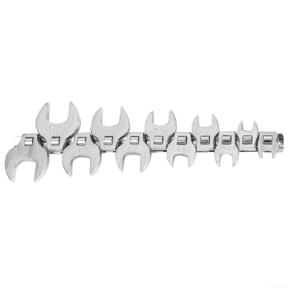 Wrench Set 11Piece 3/8 Drive, Metric And Sae 3/81 In, Chromeplated Carbon Steel Openend Automotive 9199774596190