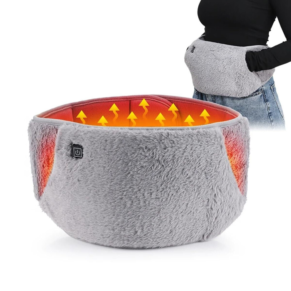 Electric Heated Waist Belt, Hand Warmer  Waist Warmer, 2 in 1 Winter Hot Compress for Abdomen, Lumbar, Uterine Heating, Menstrual Pain Relief