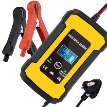 12V Smart Automatic Car Battery Charger and Maintainer with LCD Display for Motorcycle Boat Marine