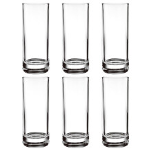Glasses Drinking Set 290ml Tall Glass Cups 6 Piece Reusable Tumblers Drinkware For Water Whiskey Beer Wine