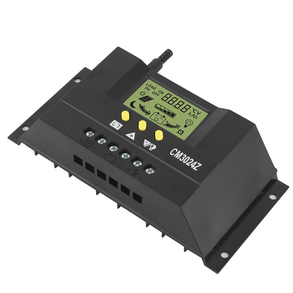 12V/24V 30A Pwm Solar Charge Controller With Lcd Display 6911379389006
