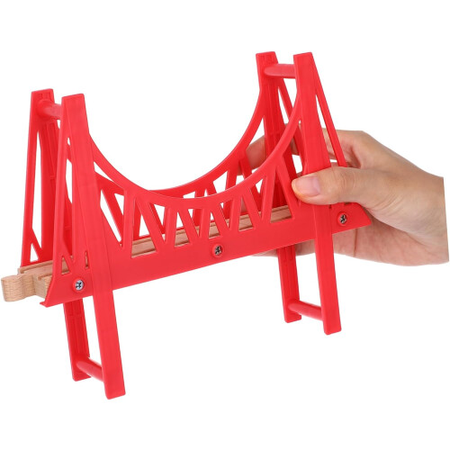 Wooden Railway Bridge Compatible with Common Track Systems Durable Safe 1
