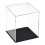 Clear Acrylic Showcase, 15x15x20cm Assembleable Cube Storage Box with Black Base 1