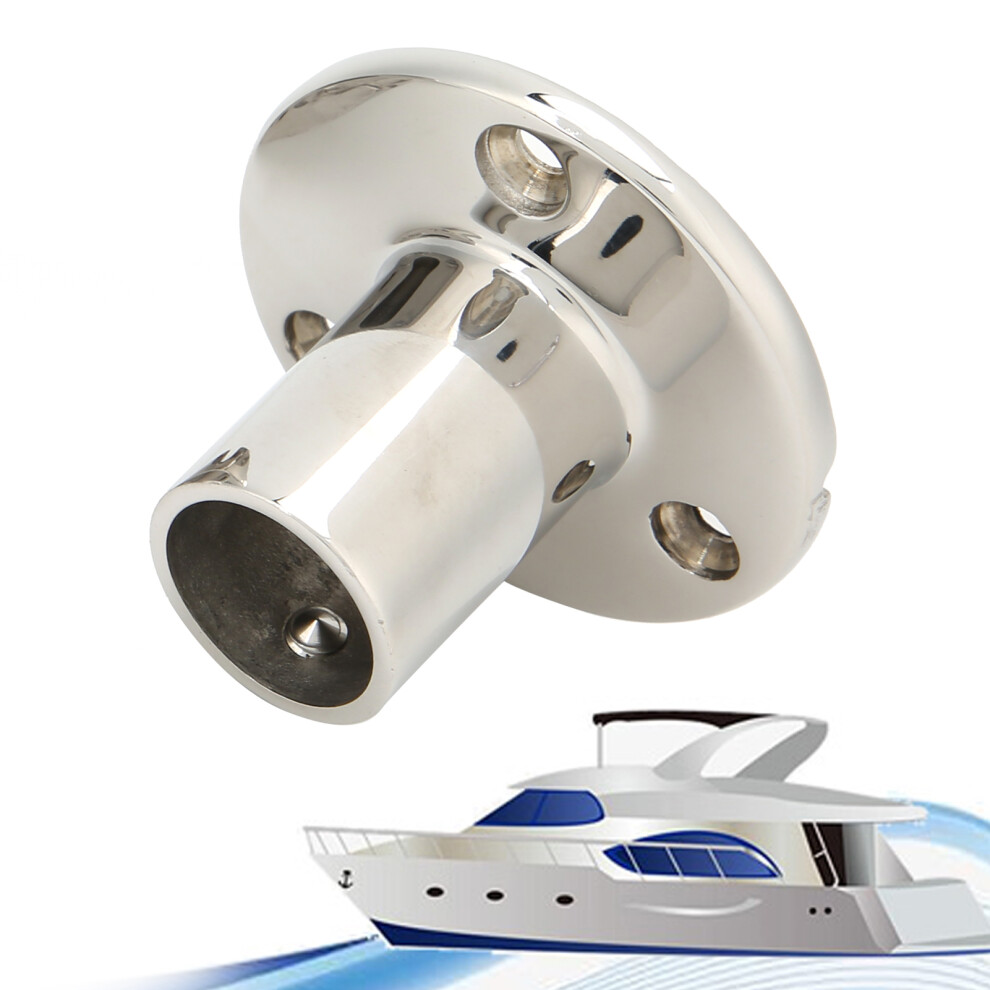 22Mm Stainless Steel Boat Handrail Fitting 90 Degree Round Base Marine Grade 8761379389869