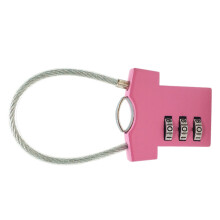 Niedliches pinkes Zinklegierung-Kombinationsschloss 37x39x9mm für Koffer