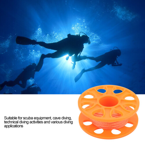 Carrete de buceo 59.0ft,7.8x7.8x3.2cm,naranja 2
