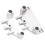 Support de biellette de servo en aluminium argenté MN86K 1/12 RC 4