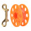 Lightweight Orange Plastic Diving Spool 59ft with Copper Clip 2