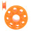 Lightweight Orange Plastic Diving Spool 59ft with Copper Clip 16