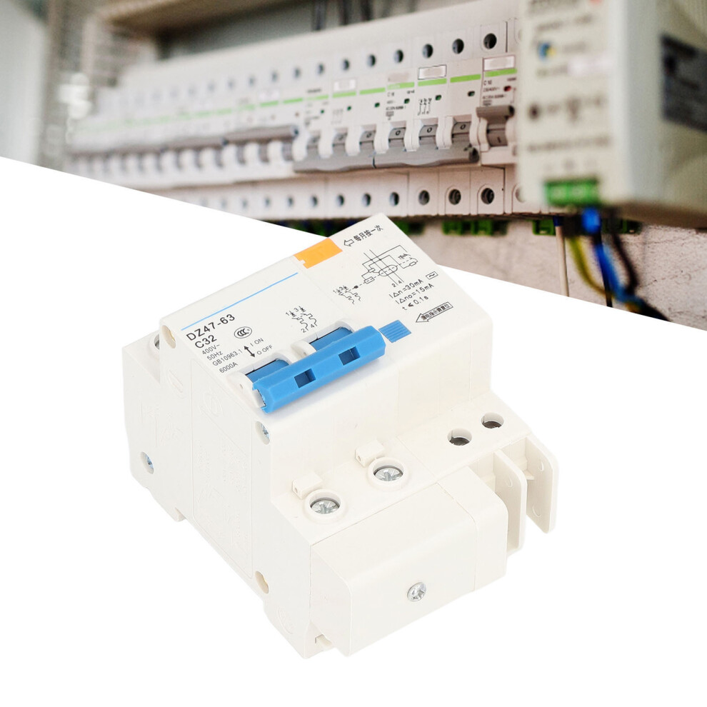 30Ma Ground Fault Interrupter Breaker 2P+N 32A 400V Dz4763 C32 4931375872458