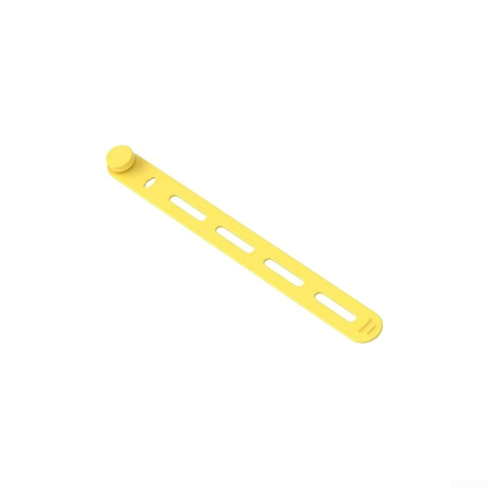 20Pcs Silicone Cable Ties Buckle Design For Data Cable And Headphone Management Elastic Organizer For Home Office Yellow 9199774597531
