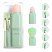 Leichtes und tragbares Make-up-Pinselset, synthetische Fasern für ein makelloses Ergebnis, exquisite Multifunktionspinsel, transparentes Acryl