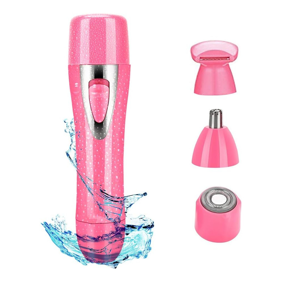 Facial Hair Remover, Rechargeable Painless Hair Removal, Compact And Convenient, Stainless Steel Blades, Skin Friendly, Detachable Heads For Easy
