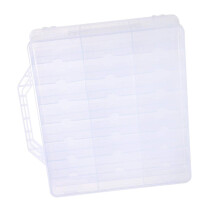Organisateur de maquillage gain de place pour 48 flacons, support double face, design transparent, rangement portable idéal pour les voyages, le
