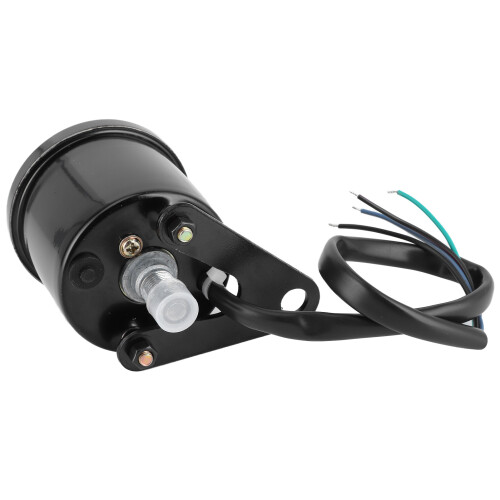 Motorcycle 12V Multi-Functional Meter Tachometer Odometer Fuel Gauge Black 2