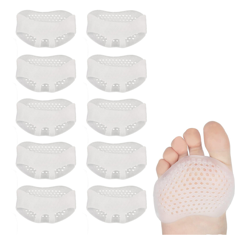 Soft Silicone Metatarsal Pads, Breathable Gel Forefoot Cushions, Honeycomb Design Ensures Optimal Comfort, Pain Relief & Shock Absorption for Wal
