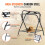 Suporte de assento dobrável - DUOKU - T28(2) - 28x19x37,5 polegadas - Aço carbono - Conjunto de 2 peças 4