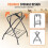 Suporte de assento dobrável - DUOKU - T28(2) - 28x19x37,5 polegadas - Aço carbono - Conjunto de 2 peças 6