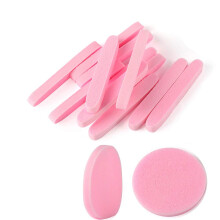 Esfoliação suave, pacote com 12 esponjas faciais de PVA, qualidade profissional, rosa, toque macio, absorventes de água, limpeza profunda dos