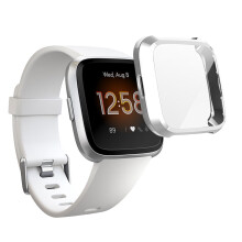 Modstandsdygtigt stødabsorberende cover, ultratyndt TPU silikonecover med ridsefast beskyttelse til Fitbit Versa, nem at installere, moderigtigt