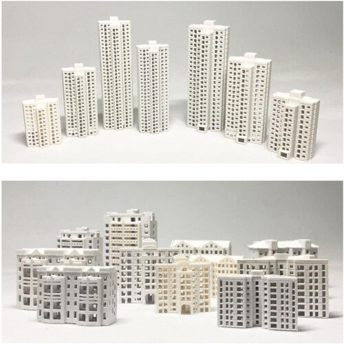 Quality Plastic Apartment Building Model for Model Railroads Scenery Craft Project 1