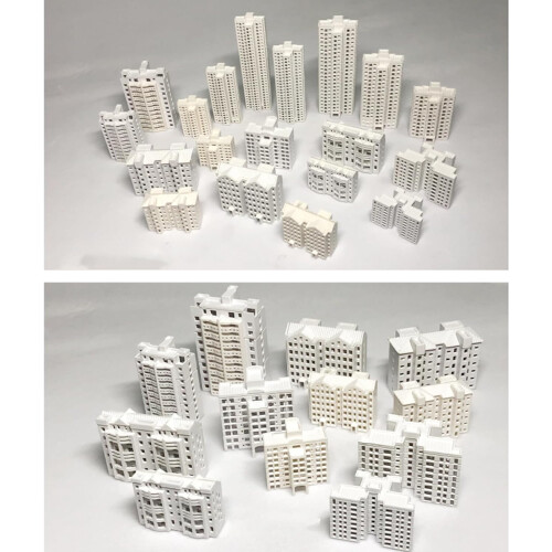 Quality Plastic Apartment Building Model for Model Railroads Scenery Craft Project 2
