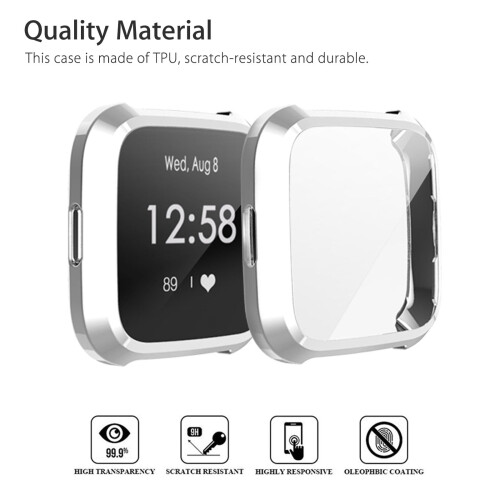 Θήκη TPU για Fitbit Versa, ανθεκτικό στη σκόνη κάλυμμα με εξαιρετικά λεπτή προστασία 2