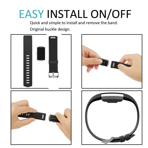 Ρυθμιζόμενες λωρίδες συμβατές με Fitbit Charge2, αδιάβροχες λωρίδες με εύκολη 1